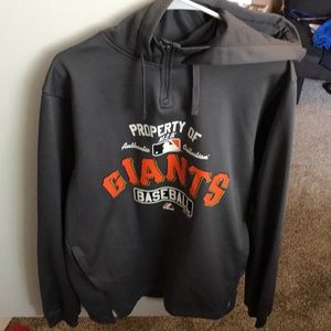 Gray San Francisco Giants quarter zip hoodie